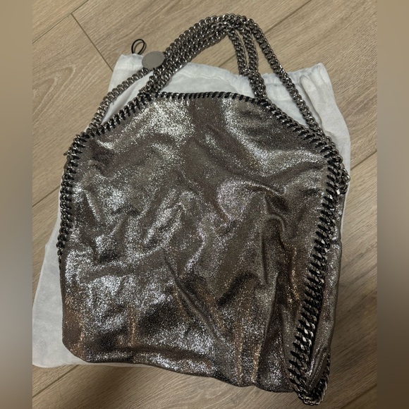 Stella McCartney Large Shimmering Silver Falabella Bag - Picture 2 of 3